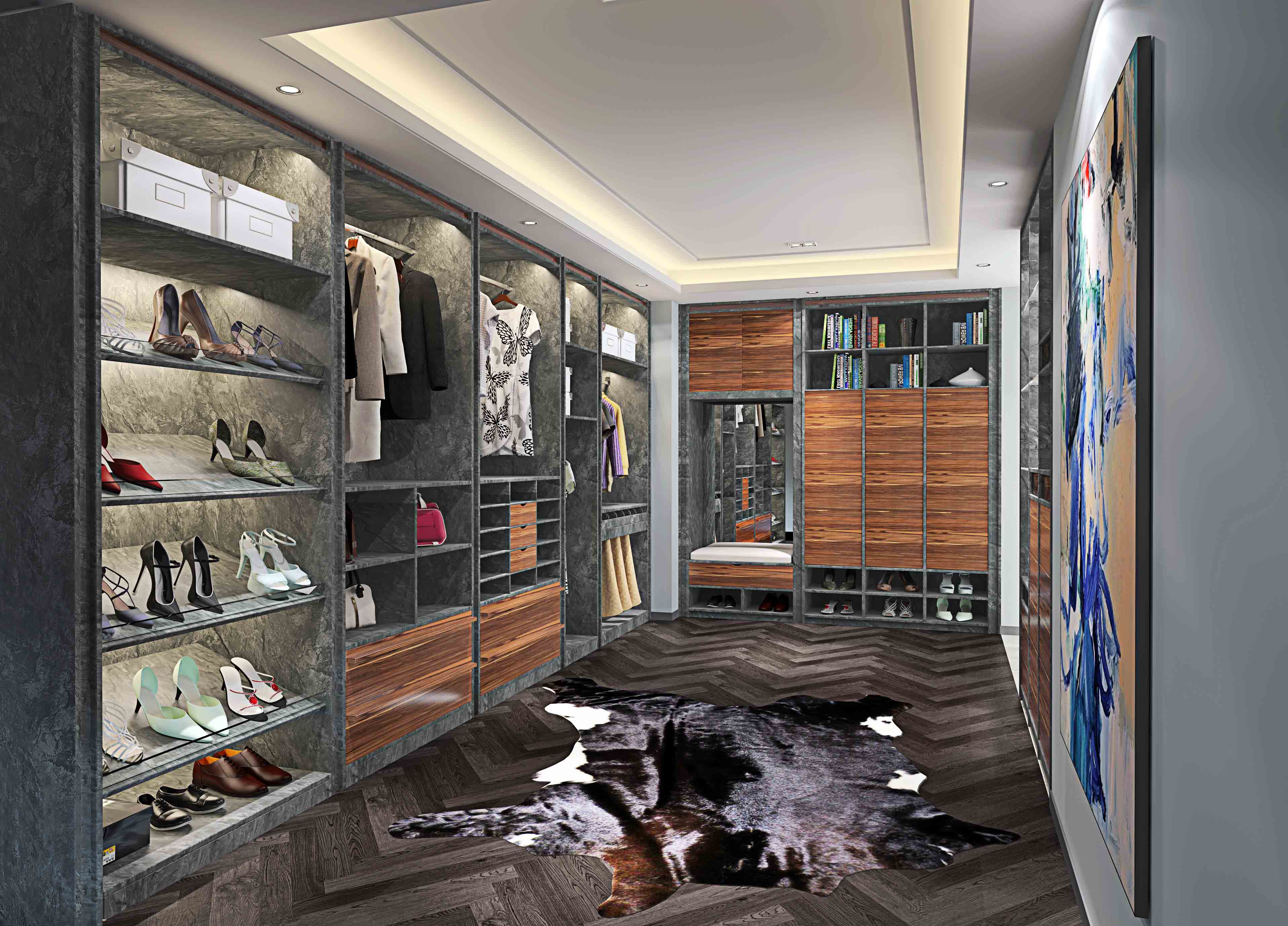 modern minimalism style coatroom melamine cabinet