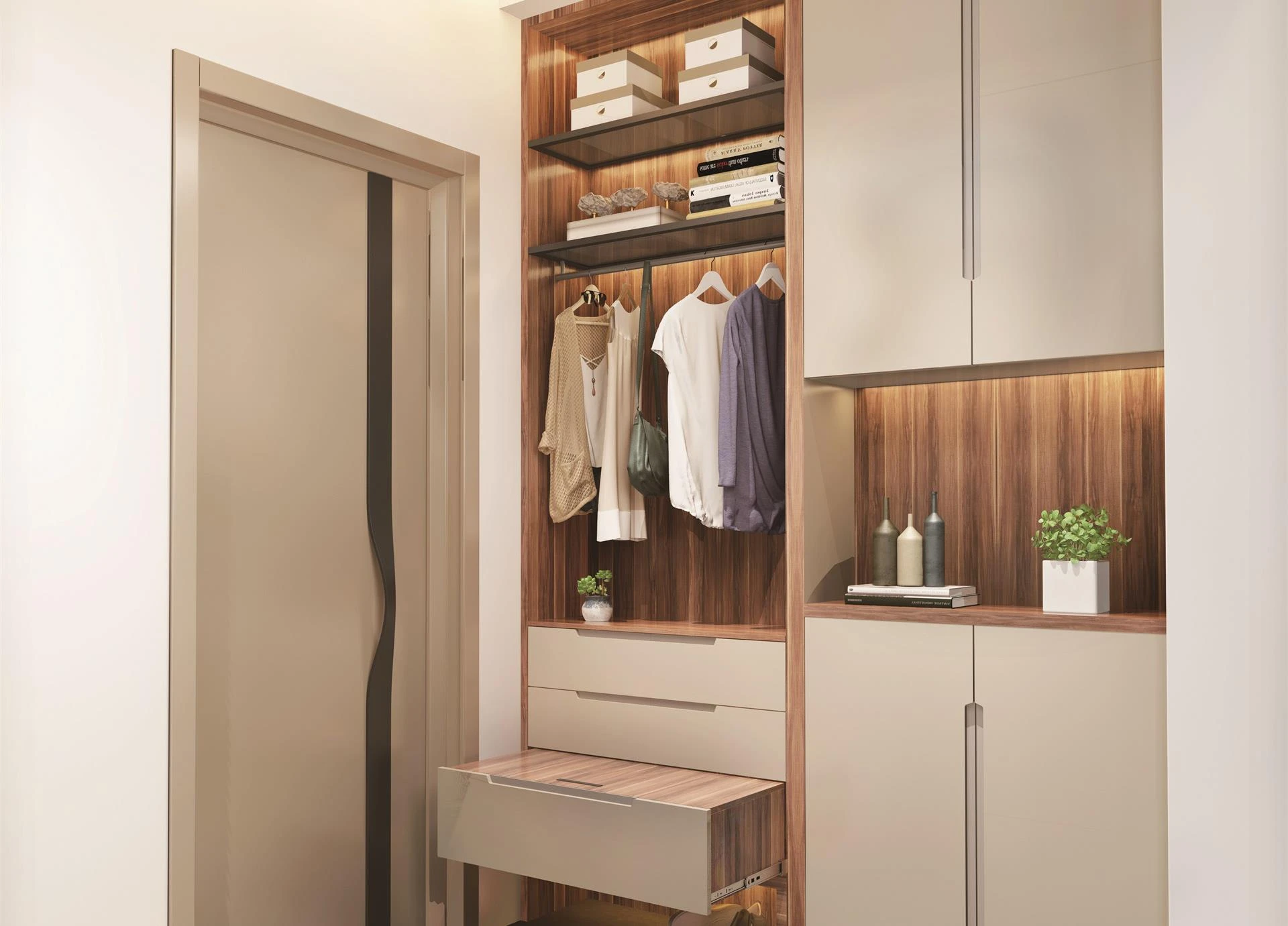מהפך בארון המסדרון hallway closet makeover