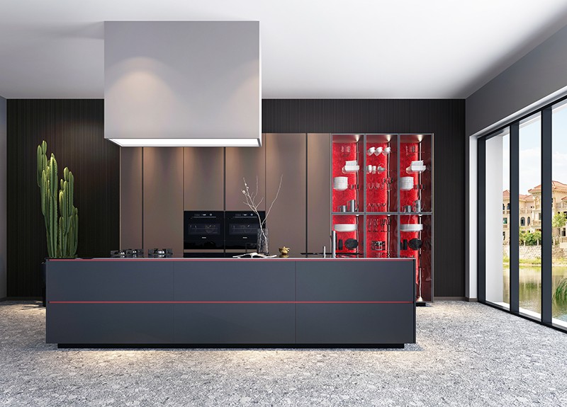 modern melamine kitchen cabinet