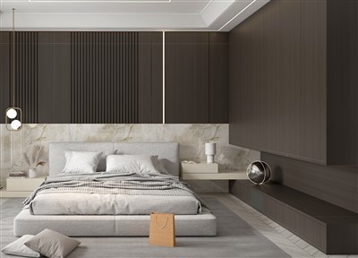 ארונות בגדים מודרניים אגוז כהה