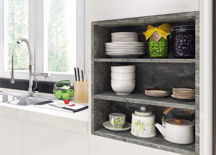 Craft cabinet wood grain melamine mfc kitchen cabinets