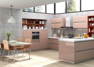 ארון מטבח לכה מבריק גבוה