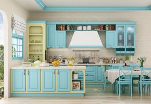 ארון מטבח עץ מלא פסטורלי