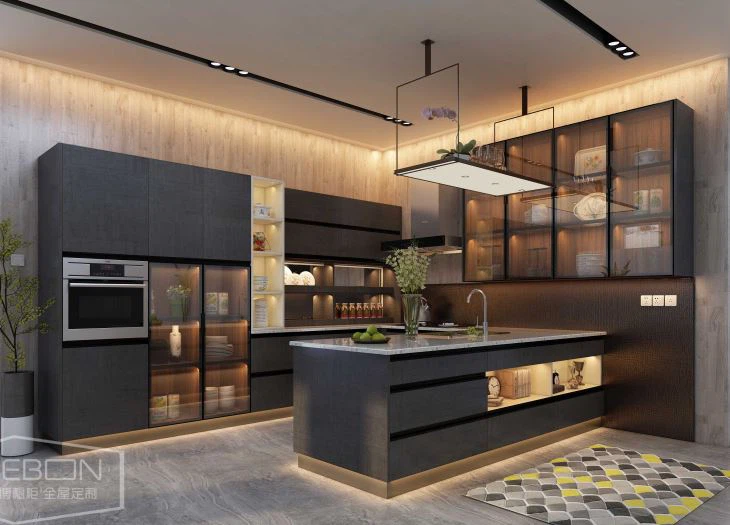 Contemporary UV Gloss Kitchen Cabinet