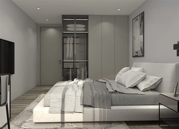 Glass Door Wooden Wardrobes